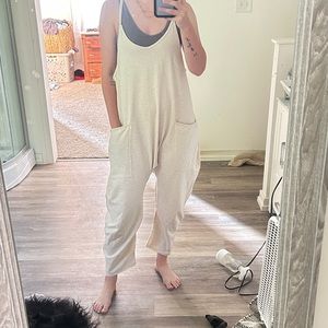 FREE PEOPLE HOT SHOT ONESIE IN OATMEAL